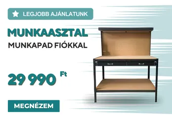 Munkaasztal munkapad fiókkal