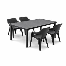 Elina 4+1 kerti bútor garnitúra szett grafit