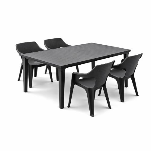 Elina 4+1 kerti bútor garnitúra szett grafit