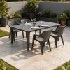 Elina 4+1 kerti bútor garnitúra szett grafit