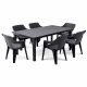 Elina 6+1 kerti bútor garnitúra szett grafit