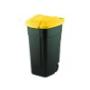 Görgös szelektív szemetes Fekete/Sárga 110L
