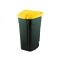 Görgös szelektív szemetes Fekete/Sárga 110L