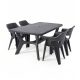 Natalie 4+1 kerti bútor garnitúra szett grafit