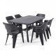 Natalie 6+1 kerti bútor garnitúra szett grafit