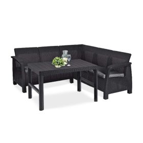 Corfu relax small sarokgarnitúra lyon asztallal grafit