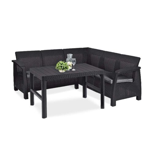 Corfu relax small sarokgarnitúra lyon asztallal grafit