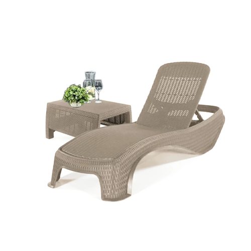 Atlantic kerti nyugágy set Corfu asztallal cappuccino
