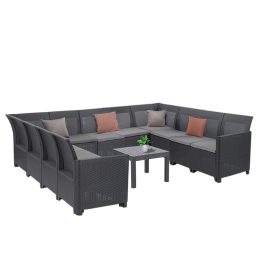 Claire XIII 11 személyes sarokgarnitúra orlando asztallal