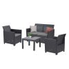 Claire VI 4 személyes kerti bútor garnitúra orlando asztallal grafit