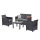 Claire VI 4 személyes kerti bútor garnitúra orlando asztallal grafit