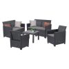 Claire VI 6 személyes kerti bútor garnitúra orlando asztallal grafit