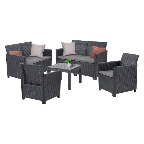 Claire VI 6 személyes kerti bútor garnitúra orlando asztallal grafit