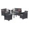 Claire VI 6 személyes kerti bútor garnitúra orlando asztallal grafit