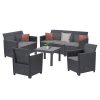Claire VI 7 személyes kerti bútor garnitúra orlando asztallal grafit