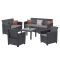 Claire VI 7 személyes kerti bútor garnitúra orlando asztallal grafit