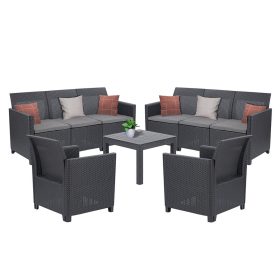 Claire VI 8 személyes kerti bútor garnitúra orlando asztallal grafit