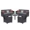 Claire VI 8 személyes kerti bútor garnitúra orlando asztallal grafit