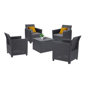 Claire II 4 személyes kerti bútor garnitúra grafit
