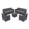 Claire 8 személyes kerti bútor garnitúra grafit