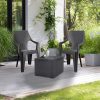 Dante Balcony magas támlás kerti bútor garnitúra szett vigo asztallal grafit