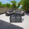 Claire V 9 személyes kerti bútor garnitúra vigo tárolós asztallal grafit