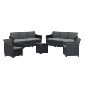 Claire IV 8 személyes kerti bútor garnitúra vigo tárolós asztallal grafit