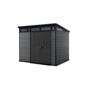 Cortina 9x7 műanyag kerti ház barnás szürke