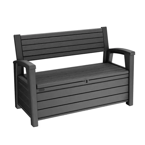 Oliver műanyag kerti pad és tároló grafit