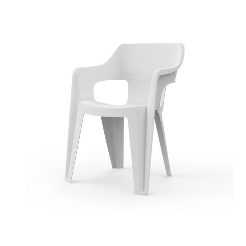 Bilbao Iowback műanyag kartámaszos kerti szék fehér