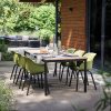 Porto 160 műanyag kerti asztal kőris