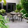 Porto 160 műanyag kerti asztal dió
