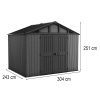 Stronghold 10x8 műanyag kerti ház szürke