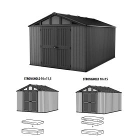 Stronghold műanyag kerti ház - hosszabbító készlet szürke