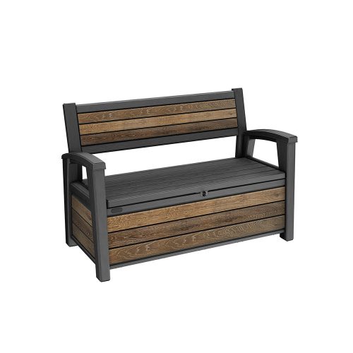 Decocoat műanyag kerti pad/tároló 227 L dió