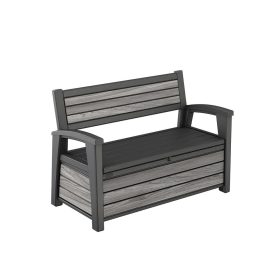 Decocoat műanyag kerti pad/tároló 227 L viharszürke