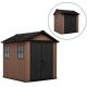 Newton Plus wide 7 x 7,5 műanyag kerti ház barna