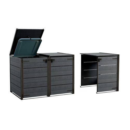 Hide away kültéri szemetes tároló - kiegészító elem 240 L szürke