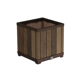 Deco szögletes műanyag virágláda 61 l kőrisfa