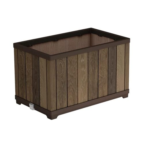 Deco tégla alakú műanyag virágláda 81 l kőrisfa