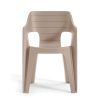 Bilbao iowback műanyag kartámaszos kerti szék cappuccino