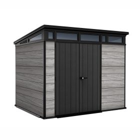 Signature pent 9x7 műanyag kerti ház viharszürke