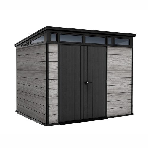 Signature pent 9x7 műanyag kerti ház viharszürke