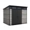 Signature pent 9x7 műanyag kerti ház viharszürke