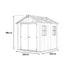 Apex 7,5x7/7x7,5 műanyag kerti ház kőrisfa