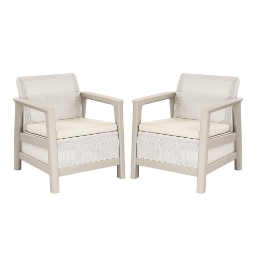 Scandi linea duo kerti fotel kavicsszürke-bézs