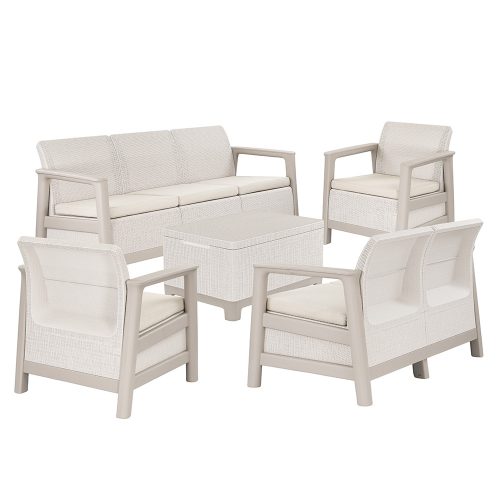 Scandi Big linea duo kerti bútor szett jute tárolós asztallal