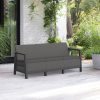 Scandi linea 3 személyes kerti kanapé grafit-hűvösszürke