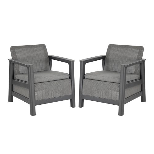 Scandi linea duo kerti fotel grafit-hűvösszürke