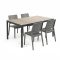 Porto Nova Prime 160 4+1 kerti bútor garnitúra szett kőris-grafit